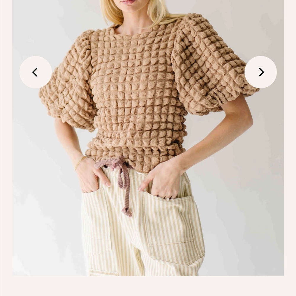 Brown Textured women’s top